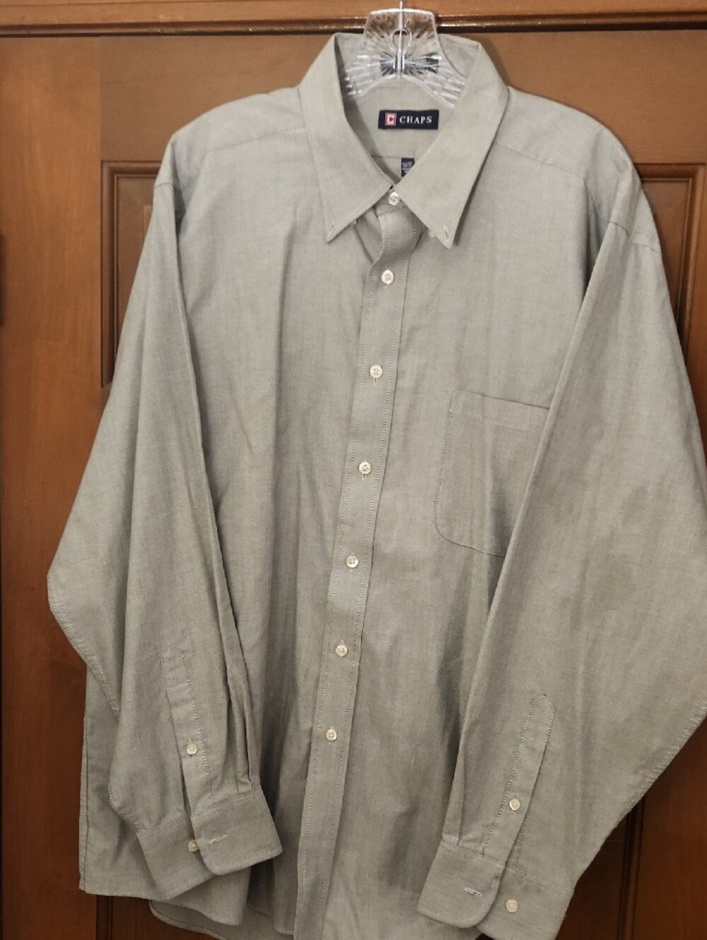 Chaps Men's Gray Button-Down Dress Shirt